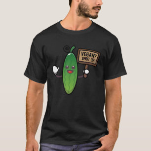 Camiseta Vegan callado diciendo carne anti-vegana