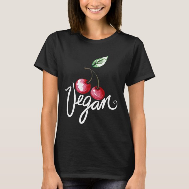 Camiseta Vegan Cherry Cute Cherries (Anverso)