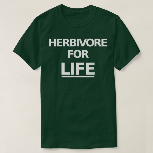 Camiseta Vegan Clothing Herbivore por vida Tee vegetariano (Diseño del anverso)