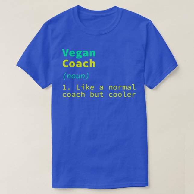 Camiseta Vegan Coach Definition Funny Plant Based Diet Humo (Diseño del anverso)