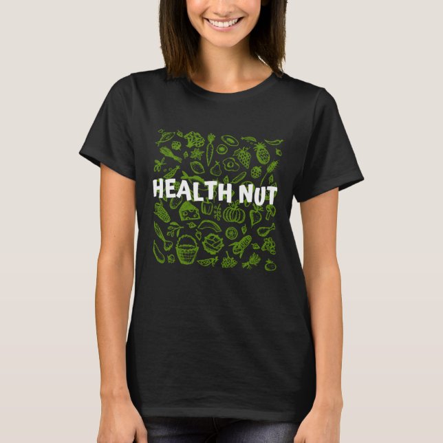 Camiseta Vegan de las nueces de la salud (Anverso)