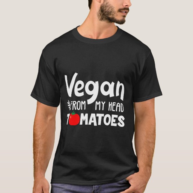 Camiseta Vegan De Mi Cabeza Tomate Gracioso Regalo (Anverso)