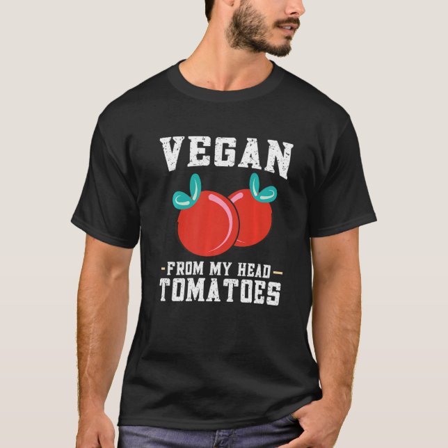 Camiseta Vegan de mi cabeza tomates vegan 1 (Anverso)