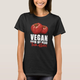 Camiseta Vegan de mi cabeza tomates vegetariano