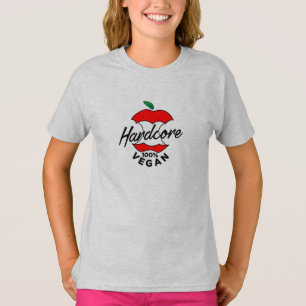 Camiseta Vegan de núcleo duro, vegan de núcleo de manzana, 