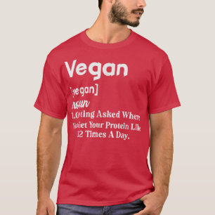 Camiseta Vegan Definition Funny Vegetarian Planta Lover T-S