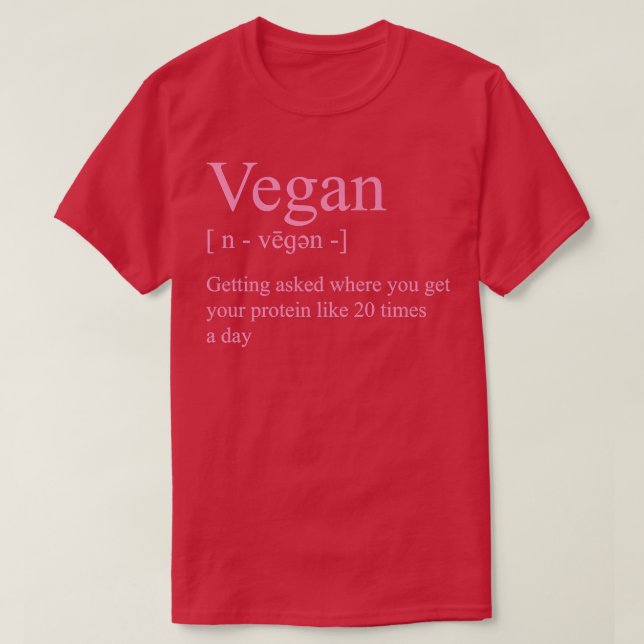Camiseta Vegan Definition Getting Asked Where You Get Your  (Diseño del anverso)