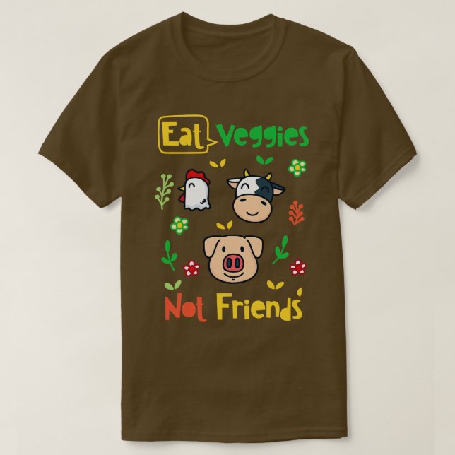 Camiseta Vegan Eat Veggies Vegan (Diseño del anverso)