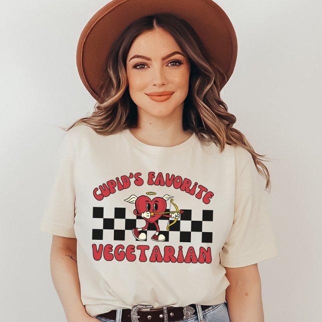 Camiseta Vegan El día de San Valentín, cúpidos Vegetarianos (Subido por el creador)