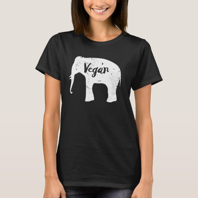 Camiseta Vegan Elephant Lover Herbivore (Anverso)