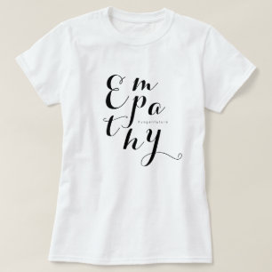 Camiseta Vegan EMPATHY escritura moderna Typografía mínim
