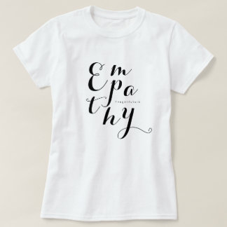 Camiseta Vegan EMPATHY escritura moderna Typografía mínima 