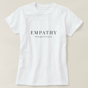 Camiseta Vegan EMPATHY Moderna Typografía Mínima Simple T-