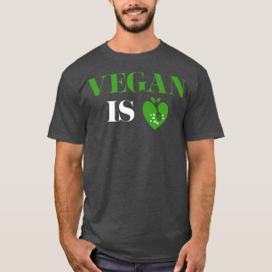 Camiseta Vegan es amor Corazón Vegetariano Veganism Veggie 