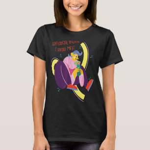 Camiseta Vegan, evito conocer a curiosos antisociales