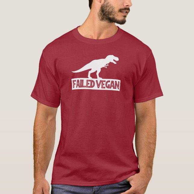 Camiseta Vegan fallida de T-Rex (Anverso)