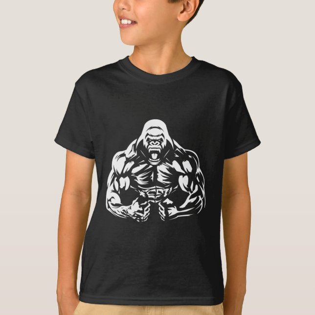 Camiseta Vegan Fitness Gorilla Workout Appartal (Anverso)