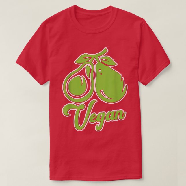 Camiseta Vegan food avocado (Diseño del anverso)