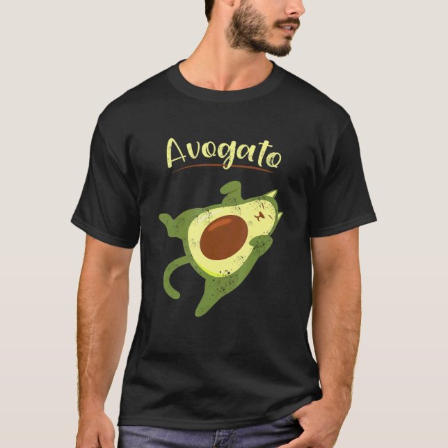 Camiseta Vegan Food Avogato Gato Doméstico Gato Mascota Gat (Anverso)