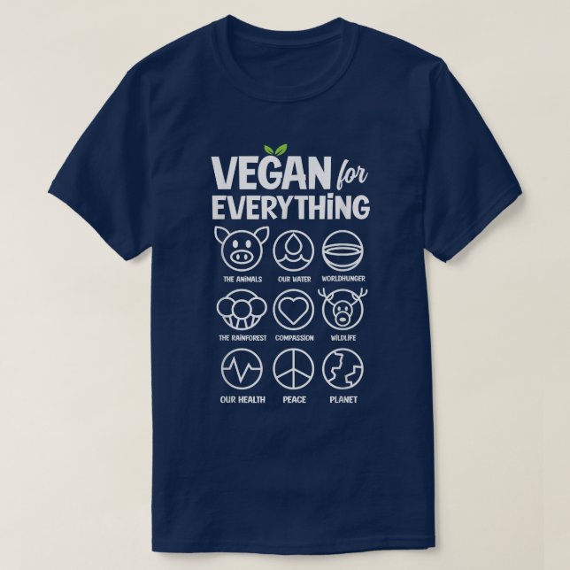 Camiseta Vegan For Everything Chart Veggie Life Funny Veget (Diseño del anverso)