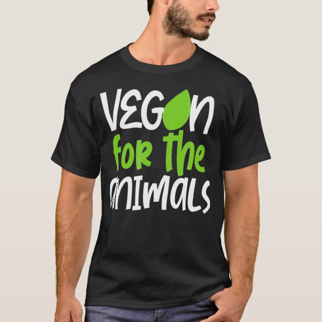 Camiseta Vegan For The Animals  (Anverso)