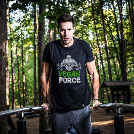 Camiseta Vegan Force, Green and White Gym (unisex)