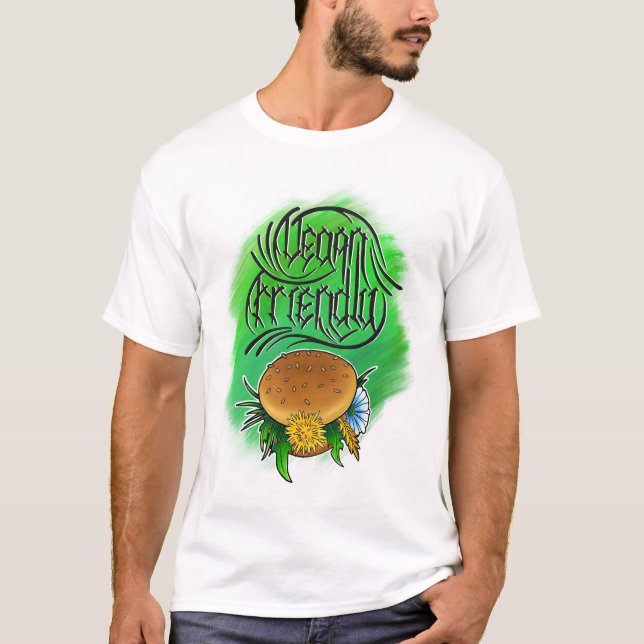 Camiseta Vegan Friendly Burger (Anverso)