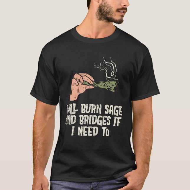 Camiseta Vegan Gag Quemará Sabio Y Puentes (Anverso)