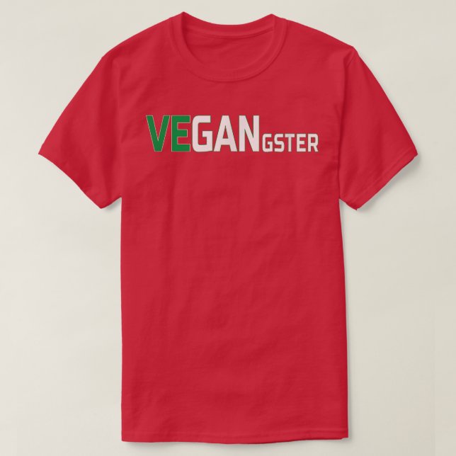 Camiseta Vegan Gangster Vegangster Vegetarianas Hombres Div (Diseño del anverso)