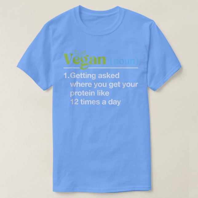 Camiseta Vegan Getting Asked Where You Get Your Protein Veg (Diseño del anverso)