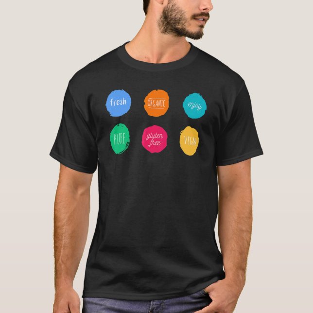 Camiseta Vegan Gluten Free Fresh Organic Healthy Food Susta (Anverso)