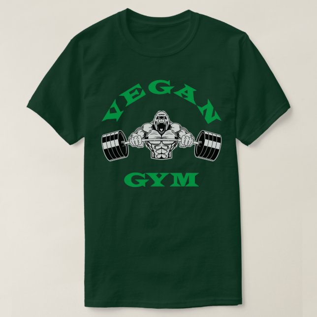 Camiseta Vegan Gym Bodybuilding Estilo De Vida Basado En La (Diseño del anverso)