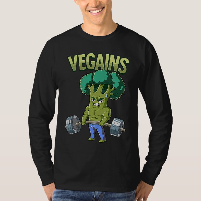 Camiseta Vegan Gym Bodybuilding Vegains (Anverso)