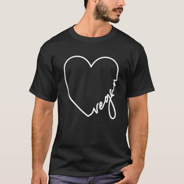 Camiseta Vegan Heart Love Vegan Food Heart for Vegans (Anverso)