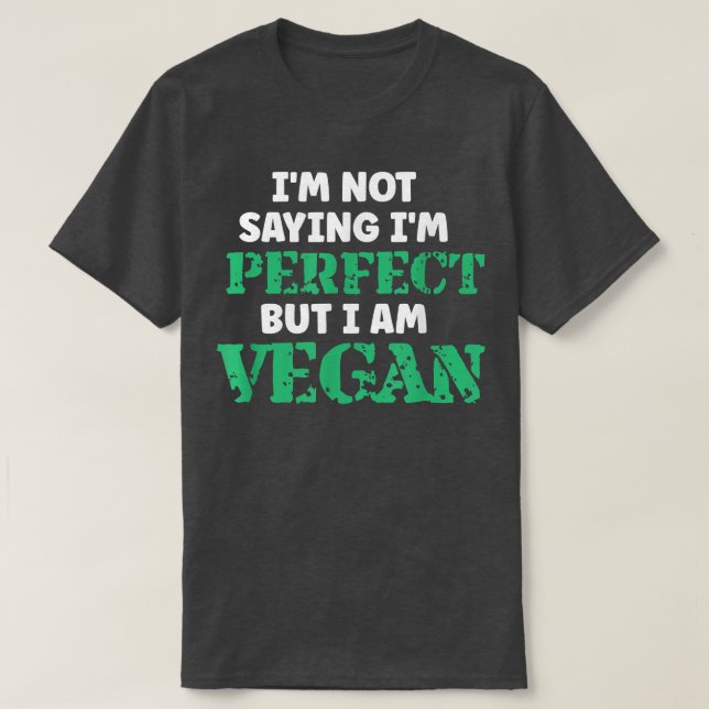 Camiseta Vegan Humor Cita Sana Vegetaria Basada En Plantas (Diseño del anverso)