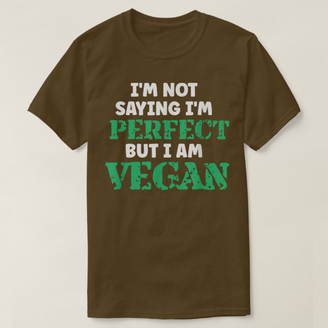 Camiseta Vegan Humor Cita Sana Vegetaria Basada En Plantas (Diseño del anverso)