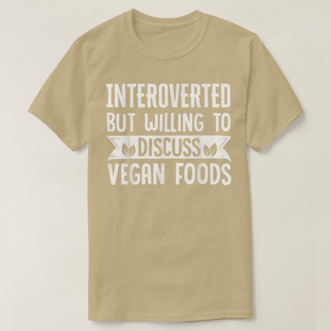 Camiseta Vegan Introvert presenta voluntad de discutir el v (Diseño del anverso)