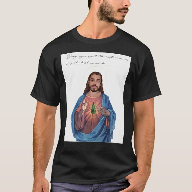 Camiseta Vegan Jesus (cita de tierra) Premium Scoop T-S (Anverso)