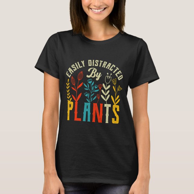 Camiseta Vegan las plantas fácilmente distradas (Anverso)