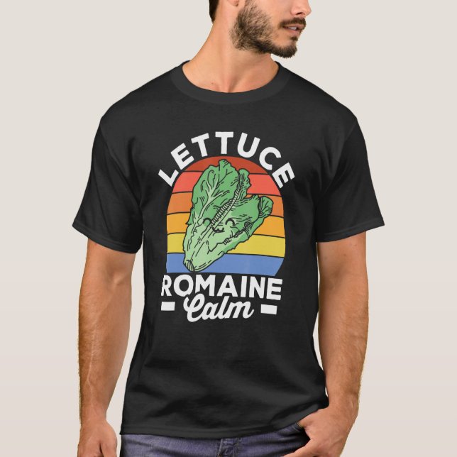 Camiseta Vegan Lettuce Romain Calm Veggie Food Vegetariano (Anverso)