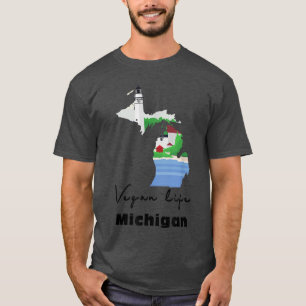 Camiseta Vegan Life Michigan WFPB Plan vegetariano Herbivor