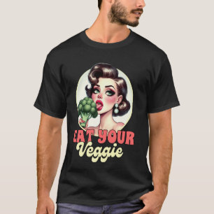 Camiseta Vegan Life Vegetarian Broccoli Planta Basada En Co