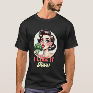 Camiseta Vegan Life Vegetariano Brócoli Basado en Plantas M