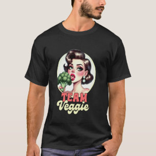 Camiseta Vegan Life Vegetariano Brócoli Equipo Basado en Pl