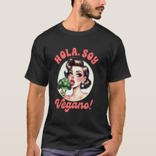 Camiseta Vegan Life Vegetariano Brócoli Español Hola Soy Ve