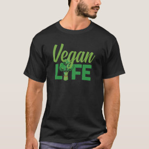 Camiseta Vegan Life Vegetarianos Basado En Plantas Brócoli