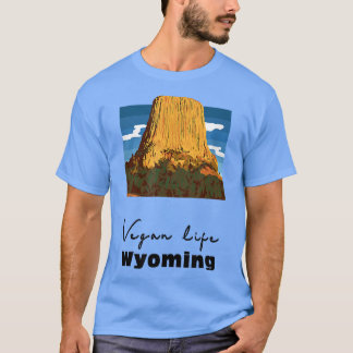 Camiseta Vegan Life Wyoming WFPB Planta vegetariana Herbivo