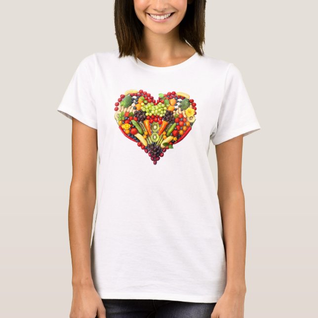 Camiseta VEGAN LOVE - tu corazón (Anverso)