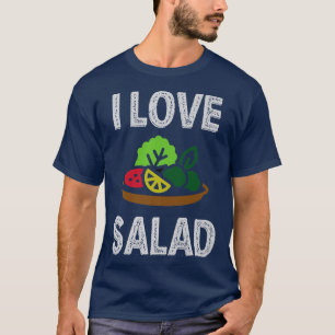 Camiseta Vegan me encanta la ensalada vegetariana