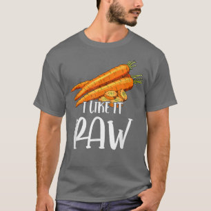 Camiseta Vegan Me Gusta Raw Carrote Funny Vegetable Vegetal